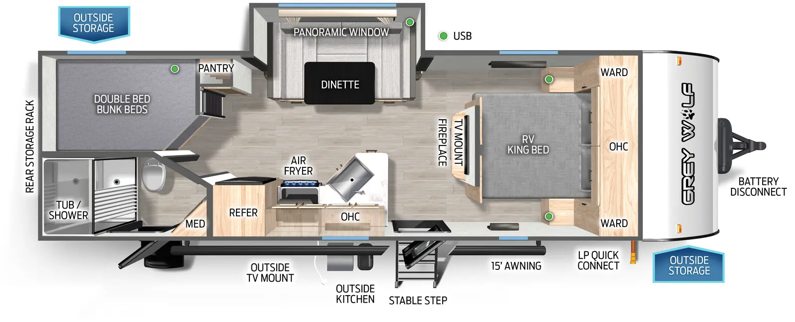 Cherokee Black Label 23DBHBL Floorplan